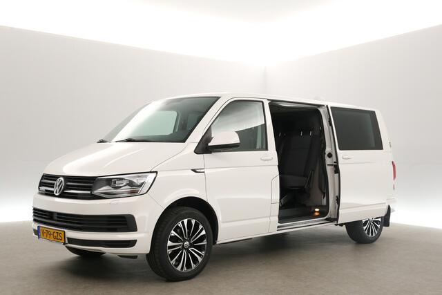 Volkswagen TRANSPORTER 2.0 TDI L2H1 150PK Dubbele Cabine 5 Pers DSG Automaat 2xSchuifdeur Airco Cruise Carplay Navi PDC 18''LMV Trekhaak