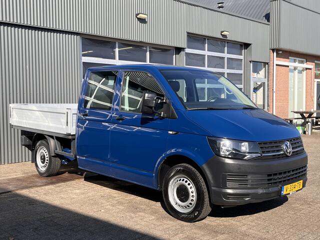 Volkswagen TRANSPORTER 2.0 TDI L2H1 DC Euro 6 Pick up open laadbak Pick-up Airco Telefoonverbinding 6-Persoons 1e eigenaar Dealer onderhouden P-up Bakwagen Doka Pritsche