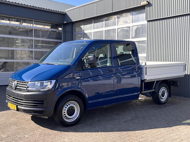 Volkswagen TRANSPORTER 2.0 TDI L2H1 DC Euro 6 Pick up open laadbak Pick-up Airco Telefoonverbinding 6-Persoons 1e eigenaar Dealer onderhouden P-up Bakwagen Doka Pritsche
