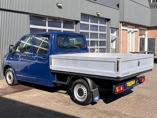 Volkswagen TRANSPORTER 2.0 TDI L2H1 DC Euro 6 Pick up open laadbak Pick-up Airco Telefoonverbinding 6-Persoons 1e eigenaar Dealer onderhouden P-up Bakwagen Doka Pritsche