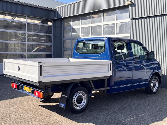 Volkswagen TRANSPORTER 2.0 TDI L2H1 DC Euro 6 Pick up open laadbak Pick-up Airco Telefoonverbinding 6-Persoons 1e eigenaar Dealer onderhouden P-up Bakwagen Doka Pritsche