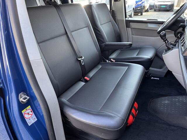 Volkswagen TRANSPORTER 2.0 TDI L2H1 DC Euro 6 Pick up open laadbak Pick-up Airco Telefoonverbinding 6-Persoons 1e eigenaar Dealer onderhouden P-up Bakwagen Doka Pritsche
