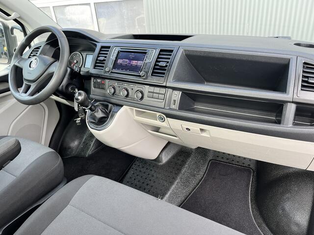 Volkswagen TRANSPORTER 2.0 TDI L2H1 Pick up open laadbak met Airco Telefoonverbinding Navigatiesysteem 3-Persoons Gereedschapskist 1e eigenaar Dealer onderhouden P-up Bakwagen Doka Pritsche Euro 6