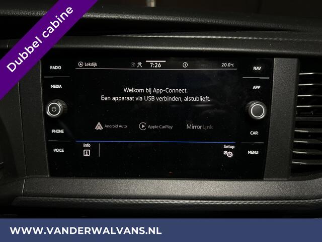 Volkswagen TRANSPORTER 2.0 TDI L2H1 Dubbele Cabine Euro6 Airco | 5-Zits | Navigatie | Trekhaak | Apple Carplay Android Auto, Cruisecontrol, Parkeersensoren