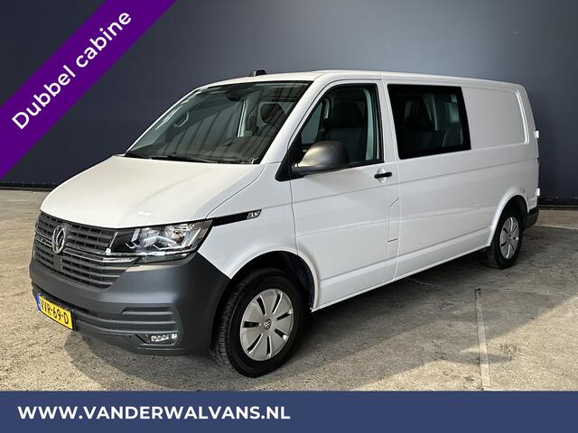 Volkswagen TRANSPORTER 2.0 TDI L2H1 Dubbele Cabine Euro6 Airco | 5-Zits | Navigatie | Trekhaak | Apple Carplay Android Auto, Cruisecontrol, Parkeersensoren