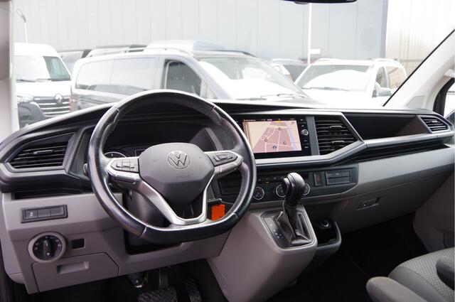 Volkswagen TRANSPORTER 2.0 TDI L2 150PK AUT. DC-5P, LED, 2X SCHUIFDEUR, TREKHAAK, NAVI, CRUISE, LEDER STUUR, PARKEERSENSOREN, MISTLAMPEN, DUBBELE CABINE
