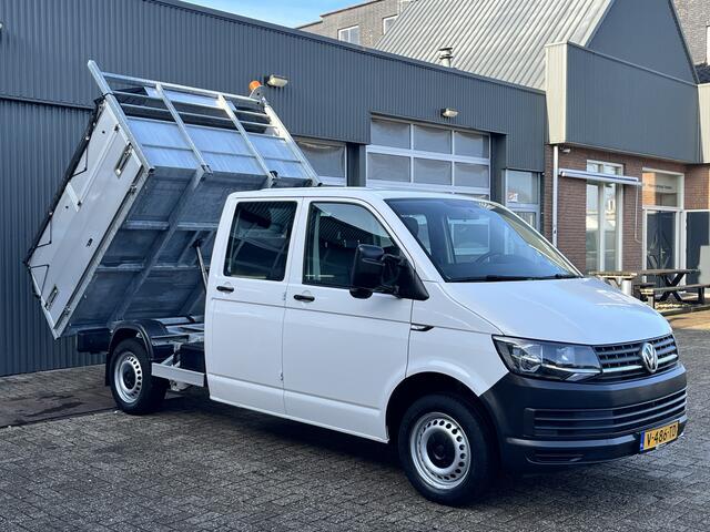 Volkswagen TRANSPORTER 2.0 TDI Pick up Kipper Open laadbak Airco 6-Persoons Telefoonverbinding Hoge schotten 1e eigenaar Dealer onderhouden Kieper P-up Doka Pritsche