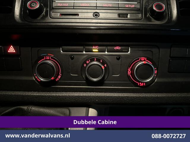 Volkswagen TRANSPORTER 2.0 TDI 150pk L2H1 Dubbele Cabine Euro6 Airco | 6-Zits | Cruisecontrol 2500kg trekhaak