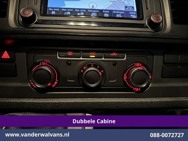 Volkswagen TRANSPORTER 2.0 TDI 150pk L2H1 Dubbele cabine Euro6 Airco | 6-Zits | 2500kg Trekhaak | Navigatie | Cruisecontrol | Apple Carplay, Android Auto, Parkeersensoren