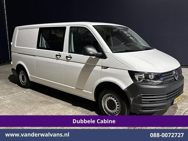 Volkswagen TRANSPORTER 2.0 TDI 150pk L2H1 Dubbele cabine Euro6 Airco | 6-Zits | 2500kg Trekhaak | Navigatie | Cruisecontrol | Apple Carplay, Android Auto, Parkeersensoren