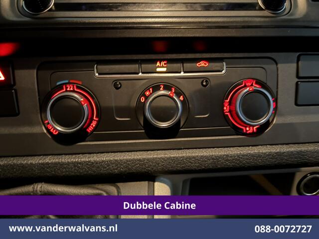 Volkswagen TRANSPORTER 2.0 TDI 150pk L2H1 Dubbele Cabine Euro6 Airco | 5-Zits | Navigatie | 2500kg Trekhaak | Apple Carplay Android Auto, Sidebars, Parkeersensoren, Achterklep