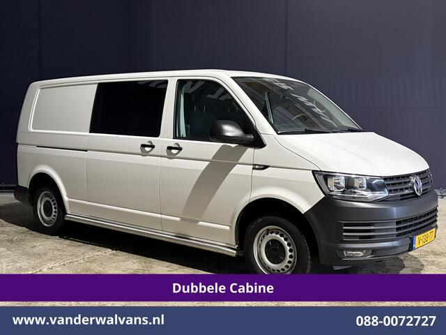 Volkswagen TRANSPORTER 2.0 TDI 150pk L2H1 Dubbele Cabine Euro6 Airco | 5-Zits | Navigatie | 2500kg Trekhaak | Apple Carplay Android Auto, Sidebars, Parkeersensoren, Achterklep