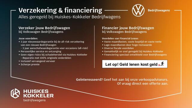 Volkswagen TRANSPORTER 2.0 TDI 110pk L2H1 28 | Cruise Control | Navi via Apple Carplay / Android Auto | Laadruimte betimmerd |