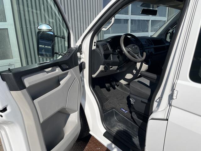 Volkswagen TRANSPORTER 2.0 TDI L2H1 DC Euro 6 Hiab 013T Laadkraan Pick up Dubbele cabine open laadbak Pick-up Airco Bluetooth Trekhaak 2200 kg 5-Persoons Telefoonverbinding 1e eigenaar Dealer onderhouden BPM vrij !!!