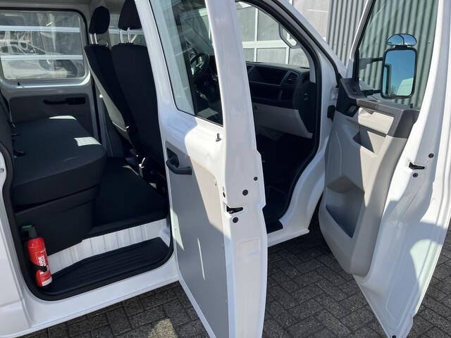 Volkswagen TRANSPORTER 2.0 TDI L2H1 DC Euro 6 Hiab 013T Laadkraan Pick up Dubbele cabine open laadbak Pick-up Airco Bluetooth Trekhaak 2200 kg 5-Persoons Telefoonverbinding 1e eigenaar Dealer onderhouden BPM vrij !!!