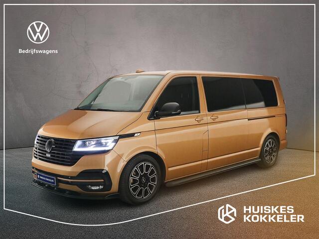 Volkswagen TRANSPORTER T6.1 2.0 TDI 150pk DSG L2 Bulli Dubbele Cabine | Leder | 2x Schuifdeur | Adaptieve Cruise Control | 6-persoons | Apple Carplay / Android Auto | Trekhaak | Camera | Navigatie |