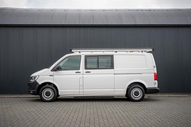 Volkswagen TRANSPORTER 2.0 TDI 4motion L2H1 | 150 PK | DC 6-Zits | 1e Eigenaar | Cruise | Zijschuifdeur R+L | Airco | Imperiaal | Trekhaak