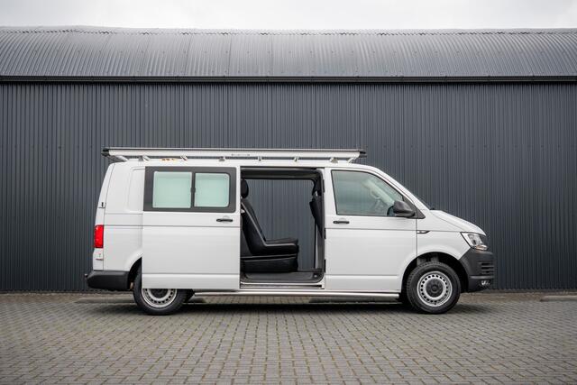Volkswagen TRANSPORTER 2.0 TDI 4motion L2H1 | 150 PK | DC 6-Zits | 1e Eigenaar | Cruise | Zijschuifdeur R+L | Airco | Imperiaal | Trekhaak