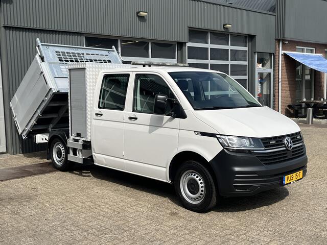 Volkswagen TRANSPORTER 2.0 TDI L2H1 DC 30 Dubbele cabine open laadbak Airco Cruise controle trekhaak 2500kg trekgewicht Telefoonverbinding