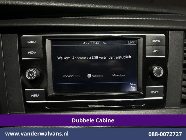 Volkswagen TRANSPORTER 2.0 TDI 150pk 4Motion L2H1 Dubbele Cabine Euro6 Airco | 5-Zits | Apple Carplay | Cruisecontrol | Omvormer Android Auto, 2500kg Trekhaak, Leder, Parkeersensoren, Achterklep