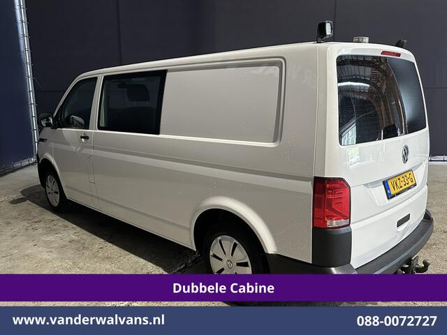 Volkswagen TRANSPORTER 2.0 TDI 150pk 4Motion L2H1 Dubbele Cabine Euro6 Airco | 5-Zits | Apple Carplay | Cruisecontrol | Omvormer Android Auto, 2500kg Trekhaak, Leder, Parkeersensoren, Achterklep