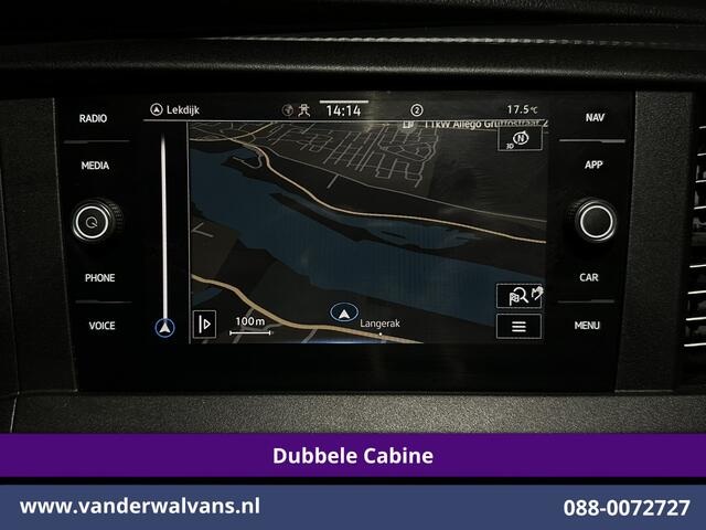 Volkswagen TRANSPORTER 2.0 TDI 150pk Automaat L2H1 Dubbele Cabine Euro6 Airco | 6-Zits | Camera | Navigatie | Apple Carplay | Cruisecontrol Android Auto, Stoelverwarming, 2500kg Trekhaak, Achterklep