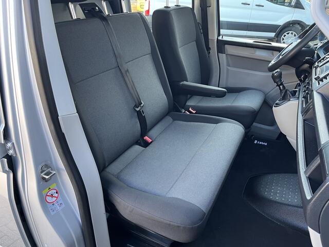 Volkswagen TRANSPORTER 2.0 TDI L2H1 DC Openlaadbak Pick-up Hiab laadkraan 013-T Airco Cruise controle Telefoonverbinding Navigatiesysteem 6-Persoons Euro 6 P-up