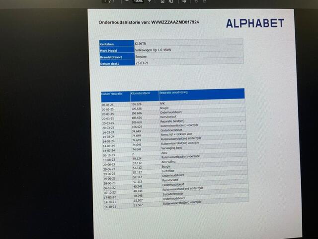 Volkswagen UP! 1.0 5 Deurs ExecutiveLine - Navi, Clima