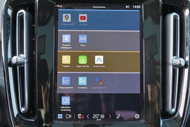 Volvo C40 Extended Range Core 82 kWh - Panoramadak - IntelliSafe Assist & Surround - Verwarmde voorstoelen, stuur & achterbank - Parkeersensoren voor & achter - Draadloze tel. lader - Extra getint glas - Warmtepomp - Elektr. inklapbare trekhaak - 19' LMV