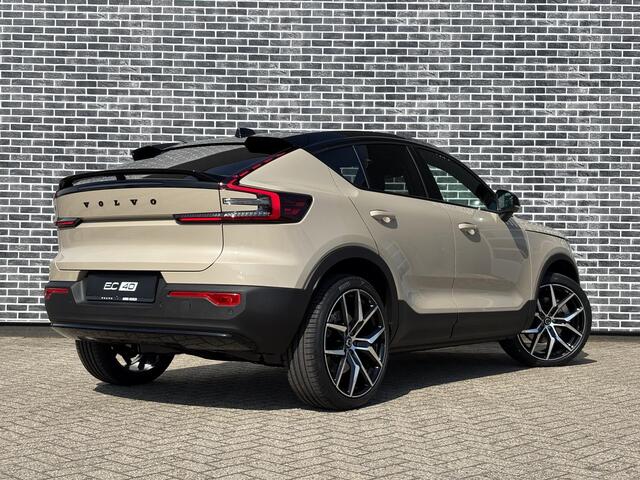 Volvo EC40 Single Motor Extended Range Plus | Google | Longe Range | Pano Dak | Keyless | Harman Kardon Audio | Elektrische Achterklep | Camera | Stoel-/Stuurverwarming | Adaptieve Cruise | Getint Glas | Luxe Bekleding | Zitverlenging | 21" Polestar LM