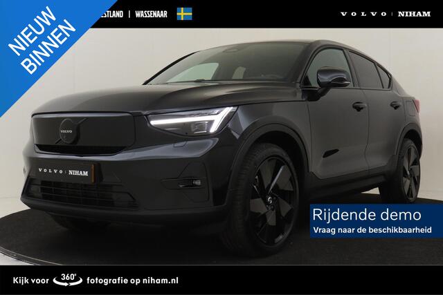 Volvo EC40 SINGLE MOTOR EXTENDED RANGE ULTRA BLACK ED. 82 kWh *DEMO VOORDEEL!* -PANO.DAK|HARMAN/KARDON|360°CAM|LIGHTING|POWER-SEATS|20"