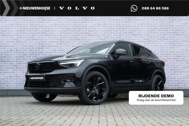 Volvo EC40 Extended Range 82 kWh Plus Black Edition | All Season Banden | Pixel LED Koplampen | 360 Camera | Panoramadak | Adaptive Cruise Control | Stoel-/Stuurverwarming | Harman Kardon Audio | Getint glas | Warmte pomp | LED mistlampen | Google Maps navig