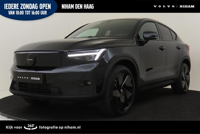 Volvo EC40 SINGLE MOTOR EXTENDED RANGE ULTRA BLACK ED. 82 kWh *DEMO VOORDEEL!* -PANO.DAK|HARMAN/KARDON|360°CAM|LIGHTING|POWER-SEATS|20"