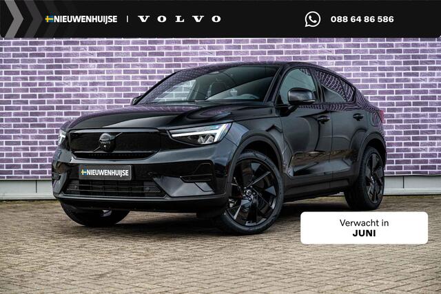 Volvo EC40 Single Motor Extended Range Ultra Europa Black Editon | Adaptieve Cruise Control | BLIS | Panoramadak | Harman / Kardon | Nubuck | 360 Camera | 20" | Memory | Elektrische Stoelen | Stoelverwarming voor & achter | Stuurverwarming |