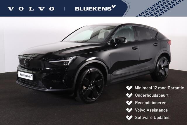 Volvo EC40 Performance Ultra Black Edition 82 kWh - Panoramadak - IntelliSafe Assist & Surround - 360º Camera - Harman/Kardon audio - Verwarmde voorstoelen, stuur & achterbank - Parkeersensoren voor & achter - Elektr. bedienb. voorstoelen met geheugen links - Draadloze tel. lader - Warmtepomp - 20' LMV