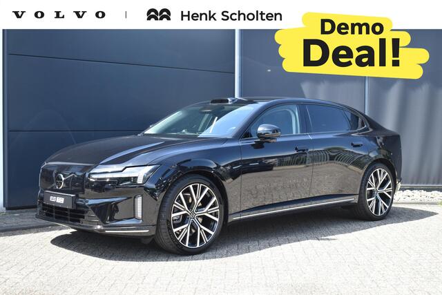 Volvo ES90 Single Motor Extended Range Ultra | DEMO DEAL | Bowers & Wilkins Premium Audio | 92kWu Accupakket | Luchtvering | Geventileerde Voor + Achterstoelen | Elektrochromatisch Panoramadak | 360° Camera | BLIS | Adaptieve Cruise Control | 22 inch Lichtmetalen velgen | Stoel-/Stuurwielverwarming |