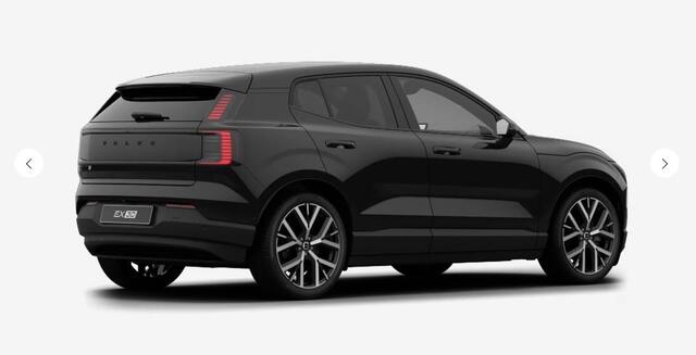 Volvo EX30 Single Motor Ext Range Ultra Black Ed Euro 69 kWh | Google | Long Range | 360 Camera | DAB | Stoel-/Stuurverwarming | Getint Glas | Keyless | Adaptieve Cruise Control | Sfeerverlichting | Elek. Achterklep | 20" LM