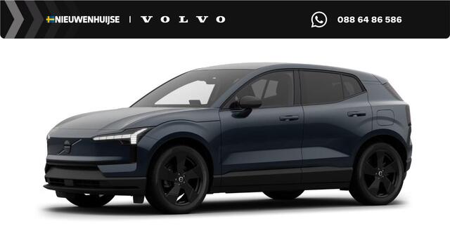 Volvo EX30 P5 Long Range Plus Black Edition Europa 69 kWh | Adaptive Cruise Control | Black Interieur | Stoel + Stuurverwarming | elektr. stoelen | camera | Getint Glas | Harman Kardon Audio | BLIS Dodehoek Detectie |