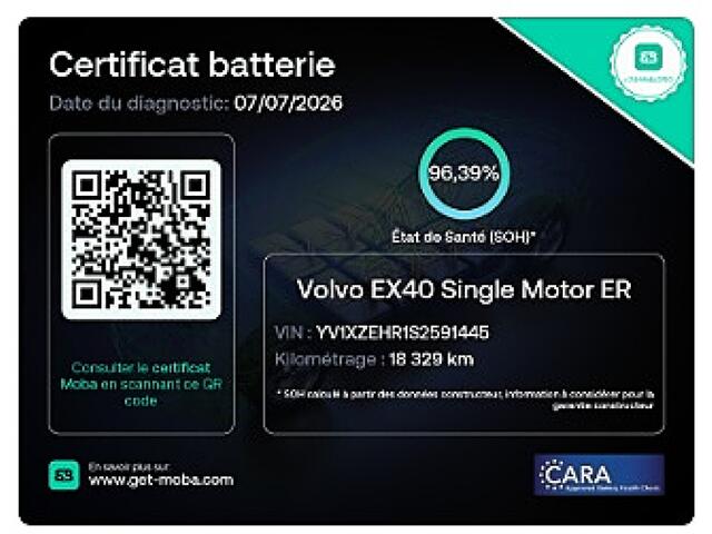Volvo EX40 Extended Range Plus 82 kWh *SOH 96.3%* Full LED | NAVI | ECC | Sportstoelen