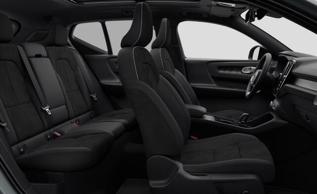 Volvo EX40 Single Motor Extended Range Ultra Black Edition | Europa Edition | Google | Long Range | Harman Kardon Audio | 20" Lichtmetalen Velgen | Panoramadak | Getint Glas | Elektrische Stoelen | Nubuck Bekleding | Adaptieve Cruise Control | Dodehoekdetectie | Zitverlenging | Keyless | Warmtepomp