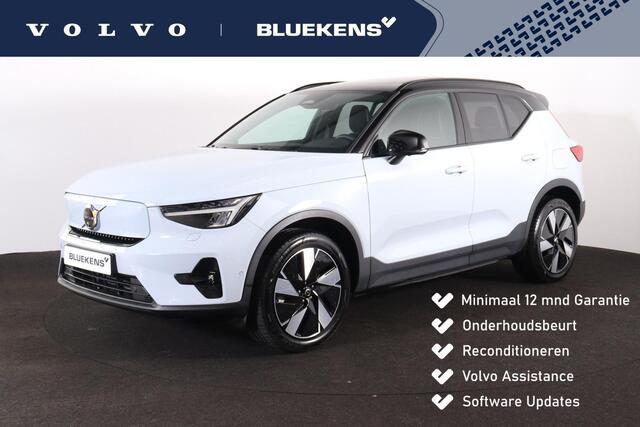 Volvo EX40 Extended Range Ultra 82 kWh - Panorama/schuifdak - IntelliSafe Assist & Surround - 360º Camera - Harman/Kardon audio - Verwarmde voorstoelen, stuur & achterbank - Parkeersensoren voor & achter - Elektr. bedienb. voorstoelen met geheugen links - Draadloze tel. lader - Warmtepomp - Extra getint glas - 19' LMV