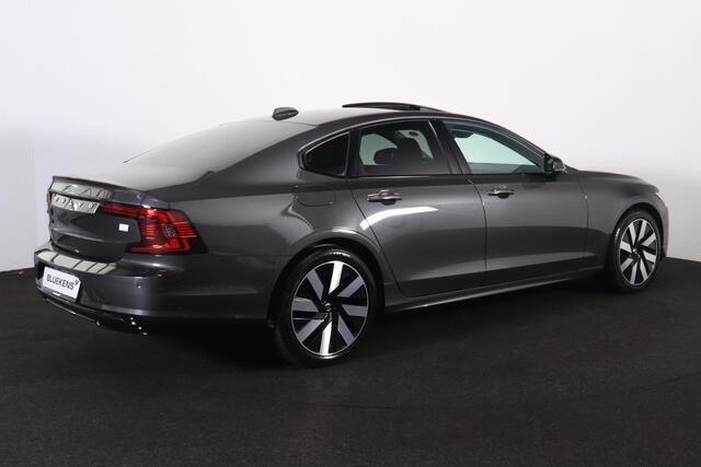 Volvo S90 T8 AWD Ultimate Dark - Schuif/kanteldak - IntelliSafe Assist & Surround - 360º Camera - Harman/Kardon audio - Adaptieve LED koplampen - Verwarmde voorstoelen, stuur & achterbank - Parkeersensoren voor & achter - Elektr. bedienb. voorstoelen met geheugen -