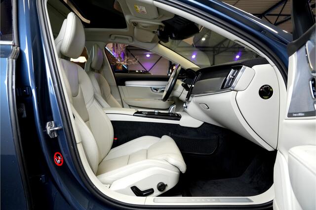 Volvo S90 2.0 T8 AWD 299kW/407pk Aut8 Inscription Exclusive BOWERS&WILKINS + OPEN DAK + ADAPT.CRUISE + 360 CAMERA + EL.TREKHAAK + STOELMASSAGE&-VENTILATIE + STOEL-&STUURVERWARMING + PARKSENSOREN + 20" LM-VELGEN!!