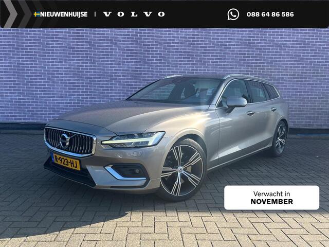Volvo V60 2.0 T5 Inscription | Trekhaak | Adaptive cruise control | Lederen bekleding | Actieve LED koplampen | Stoelverwarming | Achteruitrijcamera | 19" velgen | Parkeersensoren voor + achter | Navigatie | Apple Carplay / Android Auto |
