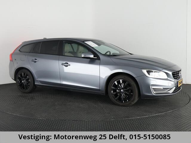 Volvo V60 2.0 T3 POLAR+DYNAMIC BLACKLINE-R GARANTIE 10-2028* LEDER +STOELVERWARMING. PDC.AFNEEMBARE TREKHAAK.GOED ONDERHOUDEN