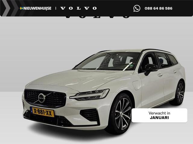 Volvo V60 2.0 T6 Plug-in hybrid AWD Plus Dark | Trekhaak | Adaptive Cruise Control | Stuurverwarming | Stoelverwarming voor & achter | Power Seats met Memory | Sportstoelen | BLIS |