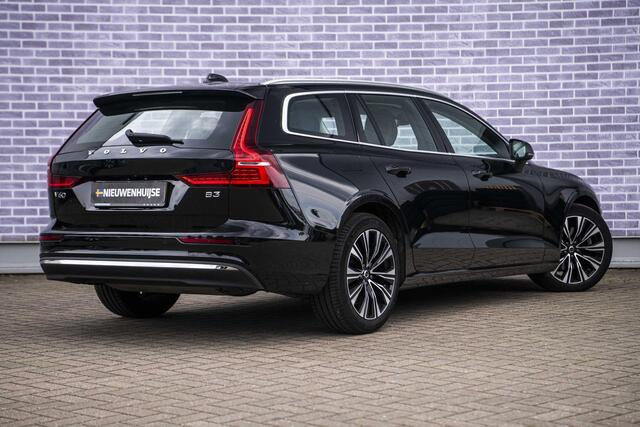 Volvo V60 2.0 B3 Plus Bright | Trekhaak | Adaptieve Cruise Control | Google Navigatie | Lederen bekleding | Stoel- en stuurverwarming | Elektrisch verstalbare voorstoelen |