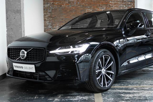 Volvo V60 T6 Plug-in hybrid AWD Plus Dark | Adaptive Cruise Control | 360° Parkeercamera | BLIS | Stoelverwarming | Stuurwielverwarming | Wegklapbare trekhaak | Harman Kardon Premium Audio | Google infotainment |