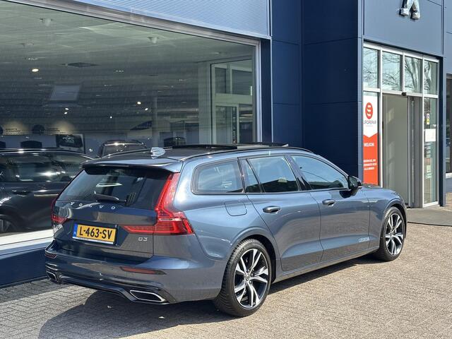 Volvo V60 2.0 B3 163 PK R-Design Automaat | Zeer nette en complete auto | Glazen Schuif-Kantel Panoramadak | Full LED Verlichting | Luxe Lederen bekleding | Elektrische Stoelverstelling | Navigatie | Camera | Parkeersensoren V+A | Adaptive Cruise Control | 18" Lic