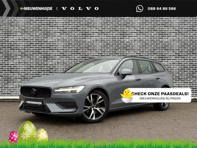 Volvo V60 B3 Essential | Google | Trekhaak | Parkeersensoren Voor + Achter | Achteruitrijcamera | Sport pack | Draadloos Opladen Telefoon | Apple Carplay / Android Auto | 18" velgen
